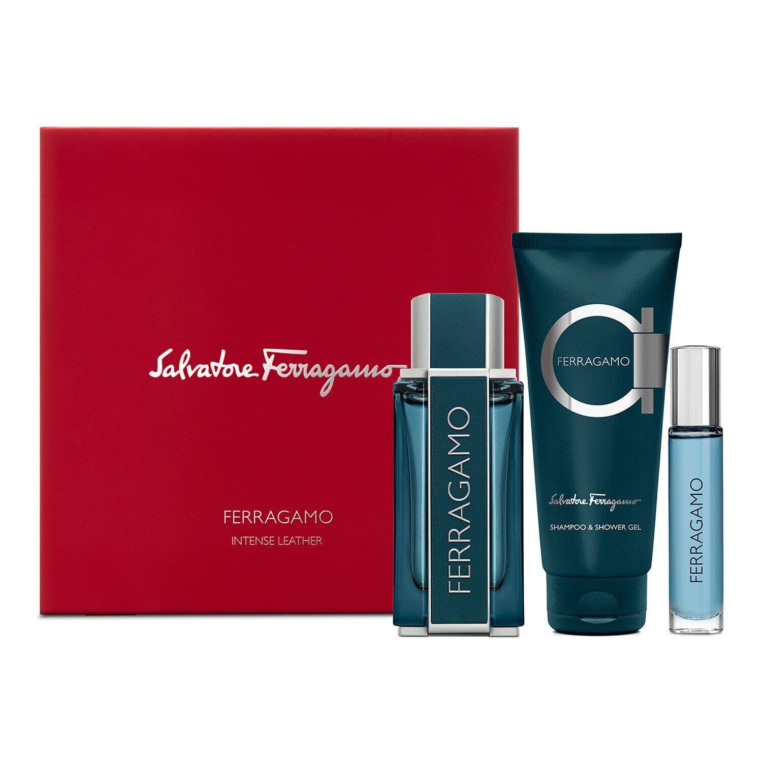 Ferragamo intense leather - eau de parfum set