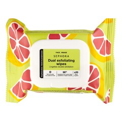 Dual Exfoliating Wipes - Servetele demachiante cu extract de grapefruit, SEPHORA COLLECTION