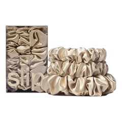Back to basics - Elastice de păr din mătase pură pentru păr blond, Slip