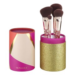 Glitter Brush Set - Set 4 pensule pentru ochi si ten, SEPHORA COLLECTION