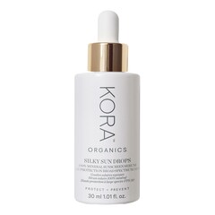 Silky Sun Drops 100% Mineral Sunscreen - Ser SPF 30 pentru fata, Kora Organics