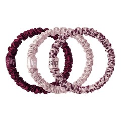 3 Pure Silk Skinny Scrunchies - Elastice pentru par, SLIP