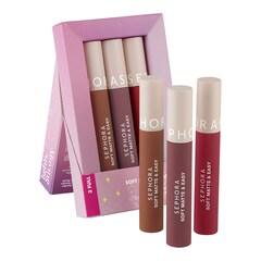 Moving Lights- Set de 3 rujuri de buze mate delicate Soft Matte & Easy, Sephora Collection