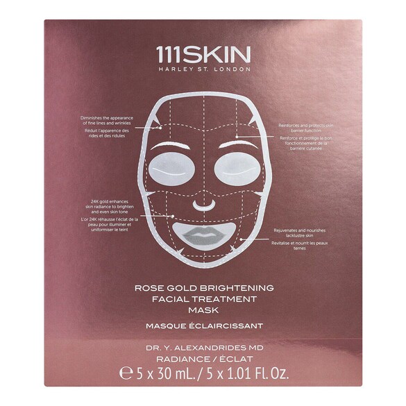 Rose Gold Brightening Facial Treatment Mask - Masca pentru fata, 111SKIN