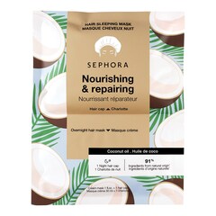 Masca de noapte pentru păr - Masca cremă pentru îngrijirea părului + bonetă, Sephora Collection