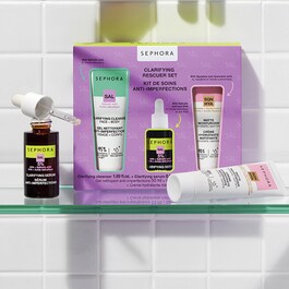 Clarifying Rescuer Set - Mini gel curatare + mini serum + mini crema hidratanta