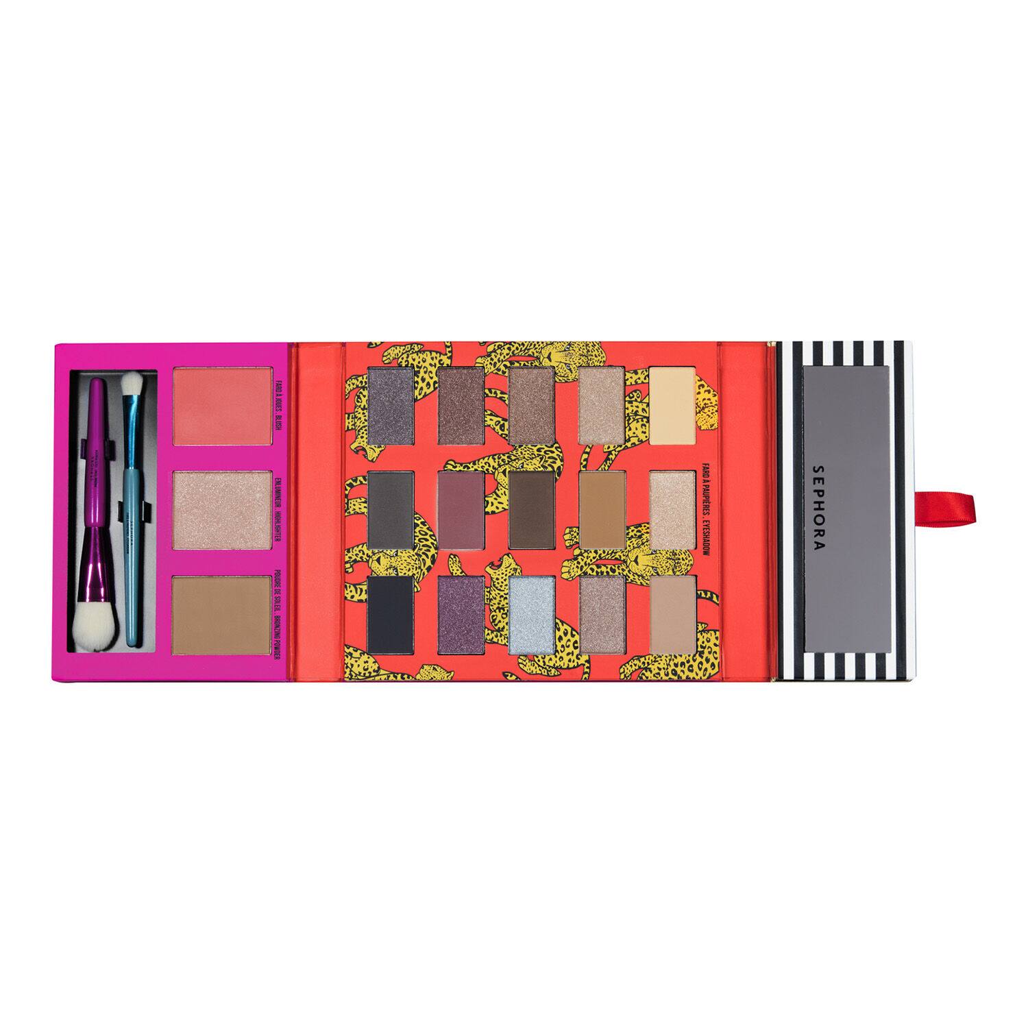 Wild book palette - paleta cu 15 farduri, 3 pudre ten & 2 pensule