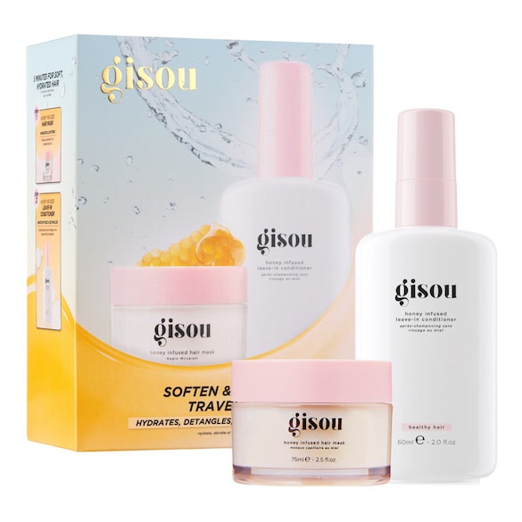Soften & Smooth Travel Set - hidrateaza, descurca si netezeste buclele, Gisou