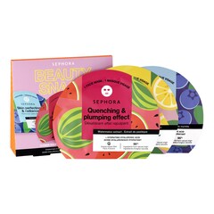 Beauty Snack - 3 Masti de fata - Acid hialuronic hidratant + extracte de fructe , Sephora Collection