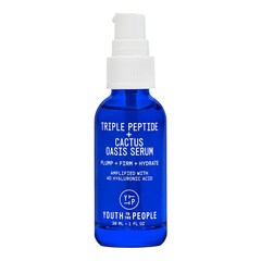 Triple Peptide + Cactus Oasis Serum - Ser hidratant pentru ten si gat, YOUTH TO THE PEOPLE