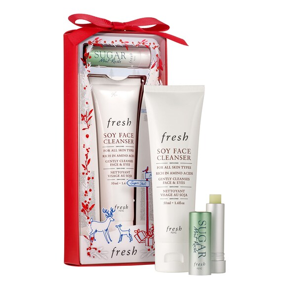 Soy Face Cleanser Set - Set ingrijire fata si buze, FRESH