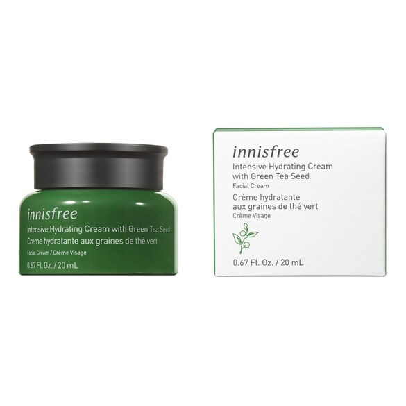 Intensive hydrating cream - Mini crema hidratanta cu samburi de ceai verde, Innisfree