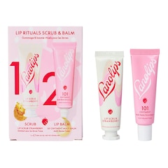 Gomaj si balsam ritualuri pentru buze cu capsuni - balsam de buze si gomaj, Lanolips