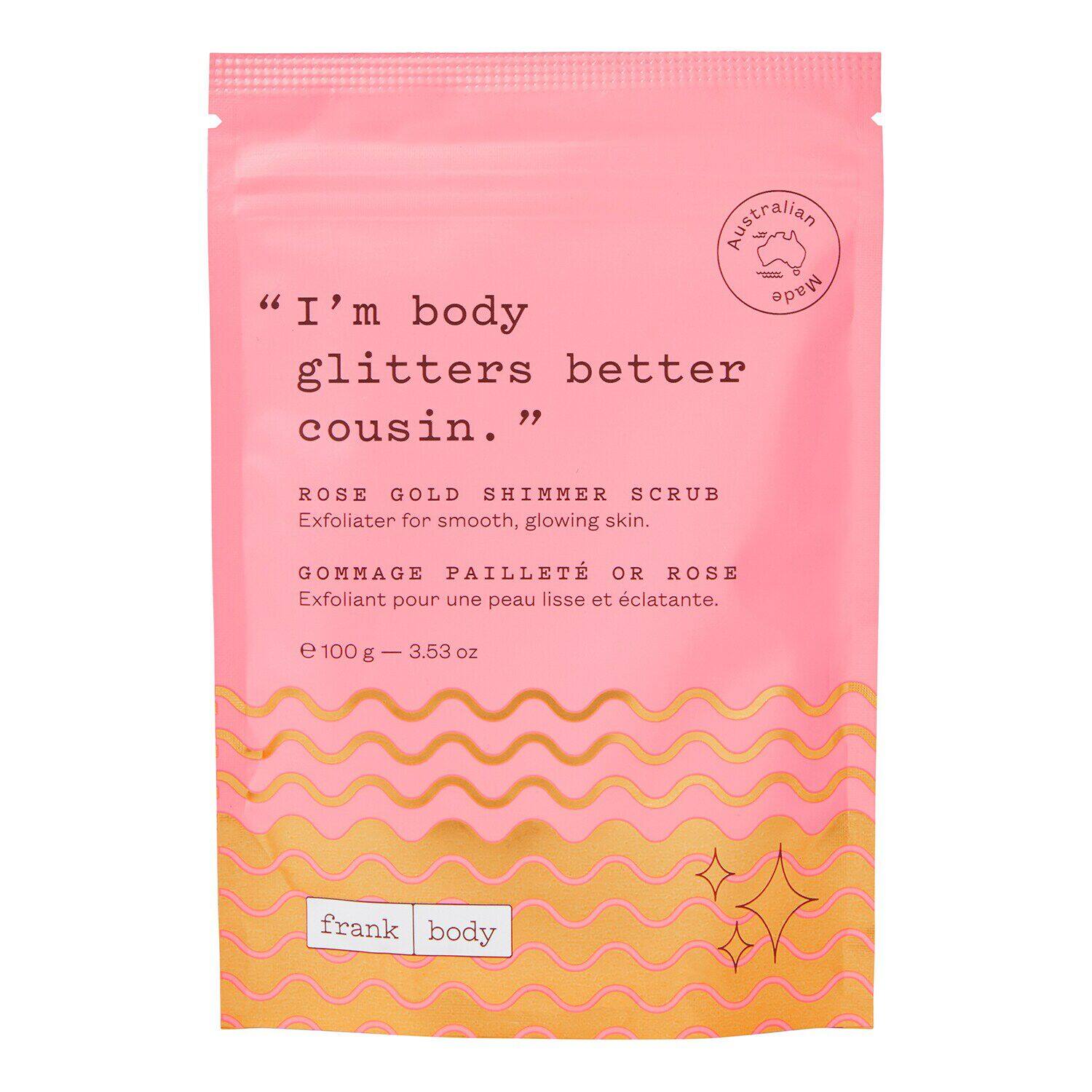 Rose gold shimmer scrub - gomaj pentru luminozitate