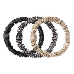 3 Pure Silk Skinny Scrunchies - Elastice pentru par, Slip