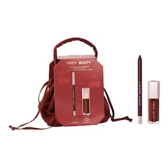 Chocolate Cherriez - Set de 2 produse esentiale pentru buze + husa, Fenty Beauty