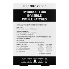 Hydrocolloid Invisible Pimple Patches - Plasturi anti-coșuri, The Inkey List