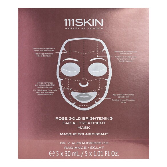 Rose Gold Brightening Facial Treatment Mask - Masca pentru fata, 111Skin
