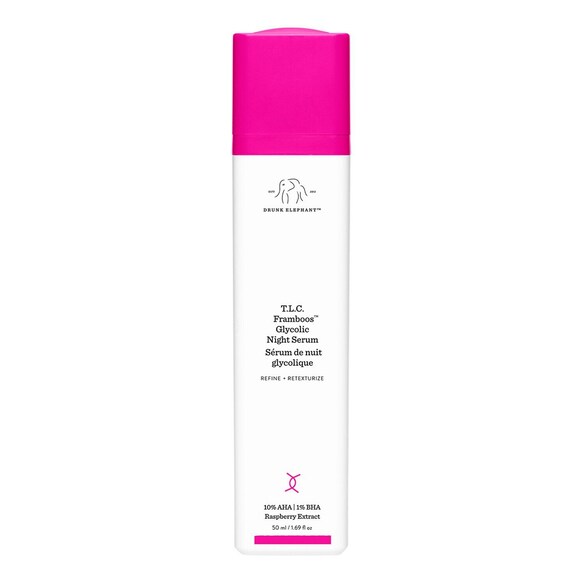 T.L.C. Framboos Glycolic Night Serum- Acid Glicolic, Drunk Elephant