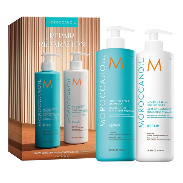 Duo sampon si balsam - rutina reparare par, Moroccanoil