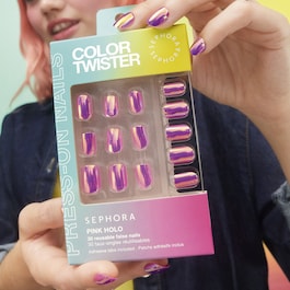 Color Twister - Trusa de unghii false reutilizabile si plasturi adezivi