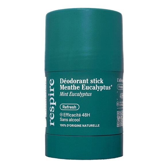Deodorant stick Menta eucalipt - eficacitate 48 H, Respire