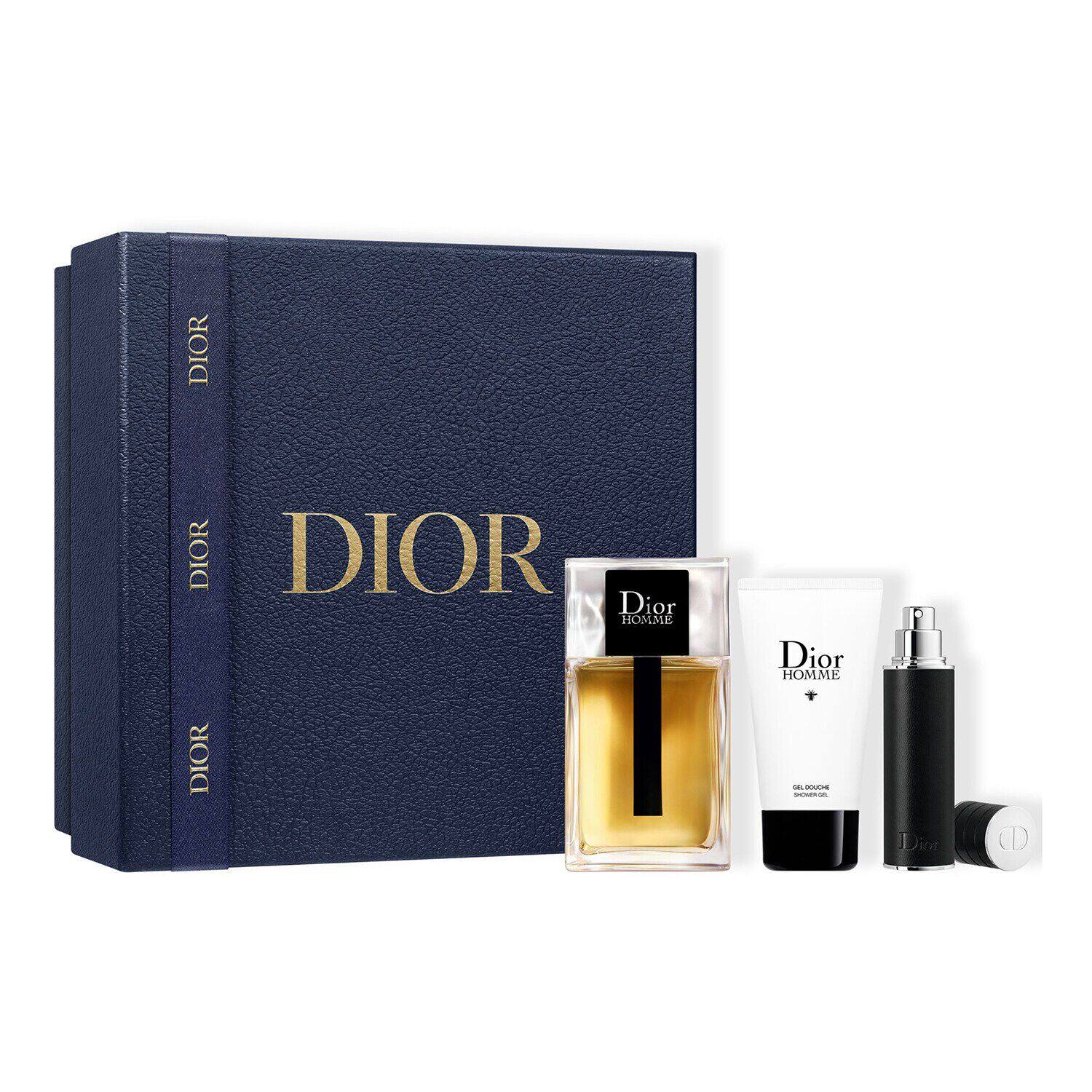 Set cadou dior homme - apa de toaleta, vaporizator de calatorie & gel de dus