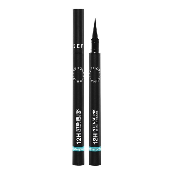 12H Intense Ink Felt Liner - Eyeliner cu varf de fetru ultra-precis si intens, Sephora Collection