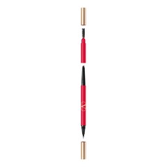 Brow Trio - Stilou cu trei varfuri pentru sprancene - Liner, creion si perie, Valentino