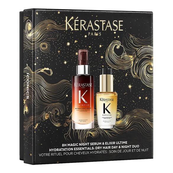 Iconics Set 2024  Elixir Ultime Huile Originale +Nutritive 8H Magic Nicght Serum, KÉRASTASE