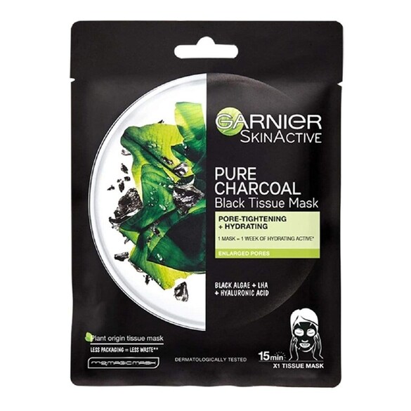 Skin Active Charcoal Tissue Mask, LABO GARNIER